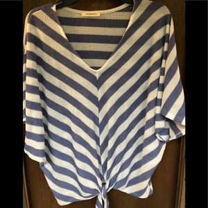 Promesa waffle knit tie shirt